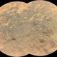 Mosaic view of a Martian rock dubbed “Yeehgo,” captured by the SuperCam instrument on the Perseverance rover.